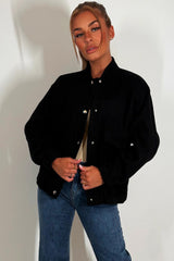 womens bomber jacket with long sleeves styledup 