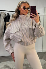 bomber jacket checked uk stradivarius