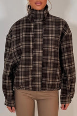 check bomber jacket oversized styledup uk