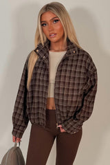 cernucci check nylon jacket for womens