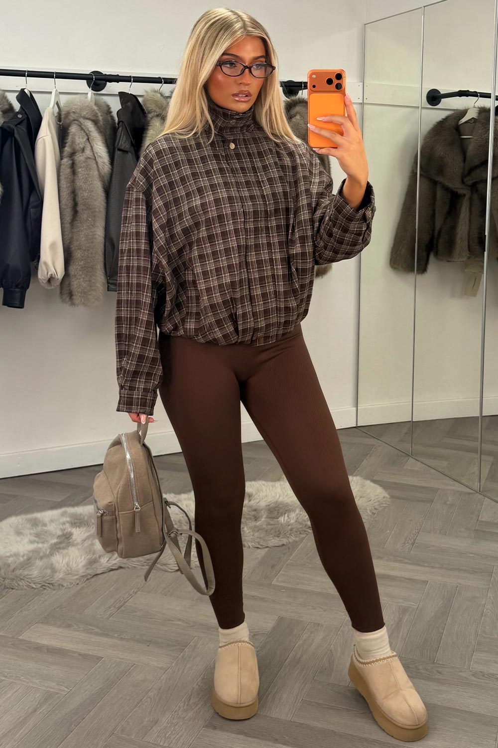 trendy plaid check jacket for womens styledup uk