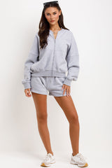 womens shorts and bomber jacket loungewear set summer tracksuit airport outfit