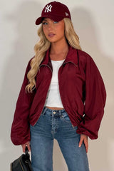 womens burgundy wind breaker uk