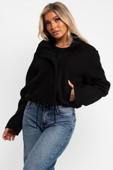 drawstring hem soft bomber jacket zara womens uk