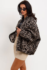zara womens oversized jacket leopard print