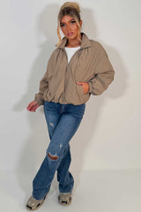 beige windbreaker jacket styledup uk
