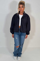womens cernucci jacket with funnel neck windbreaker styledup uk