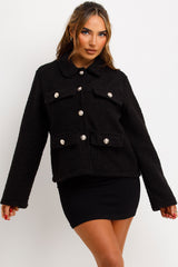 womens boucle jacket dressy outfit