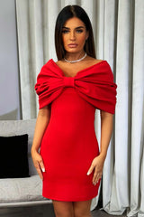 womens bow dress going out christmas party outfit