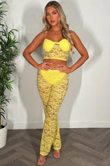 high waist lace trousers and top co ord set festival outfit styledup fashion