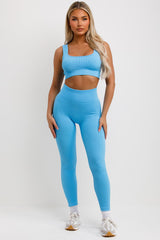 rib leggings and crop top co ord set 