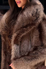 fur maxi coat with collar styledup uk