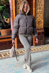 womens puffer padded jacket with hood styledup uk