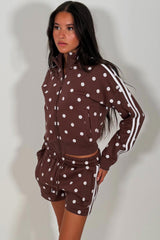 womens polka dot short tracksuit summer holiday outfit styledup uk