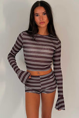 striped co ord summer holiday short set styledup