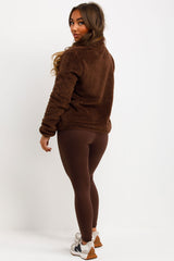 long sleeve zip through teddy jacket for womens styledup 