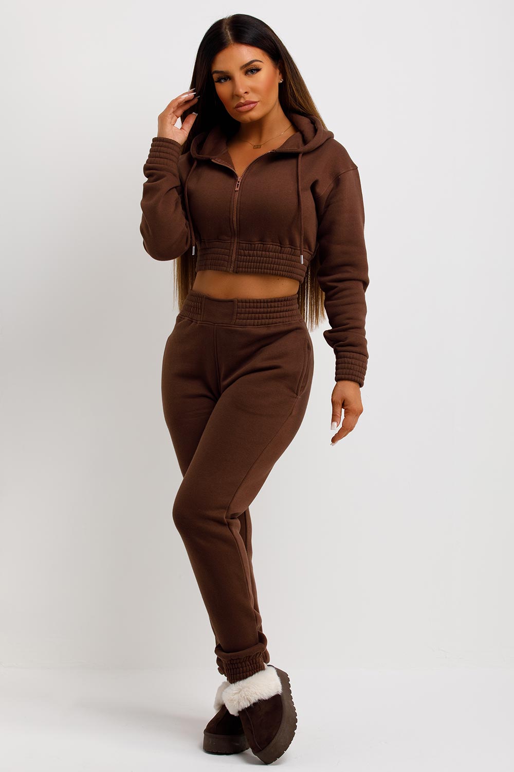 womens tracksuit with zip front tiktok lounge set