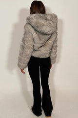 womens fur jacket with hood zara uk 