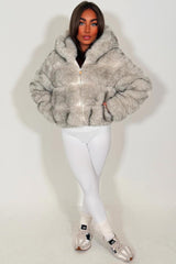 faux fur coat white zara womens uk