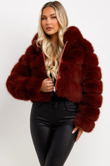 womens faux fur coat with hood