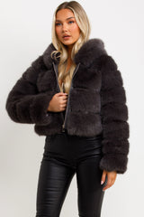 womens faux fur coat with hood