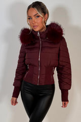 womens ski jacket with fur hood styledup uk