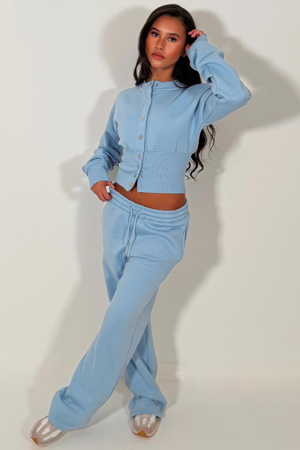 womens button up waist compression tracksuit tiktok styledup