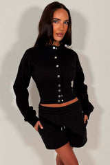 crop corset compress waist sweatshirt and shorts co ord set airport summer holiday outfit set whitefox uk