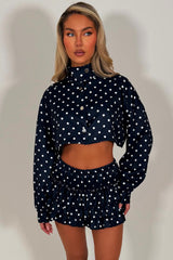 polka dot skort and crop jacket co ord set festival summer holiday outfit styledup