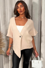 womens knitted cardigan with gold button dressy christmas market outfit styledup