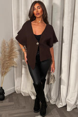 womens knitted cardigan with gold button dressy christmas market outfit styledup