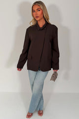 cross over tailored blazer jacket zara womens uk styledup sale