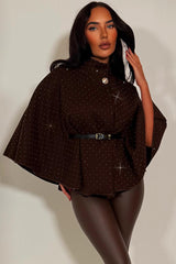 diamante cape shawl for women poncho christmas party outfit 