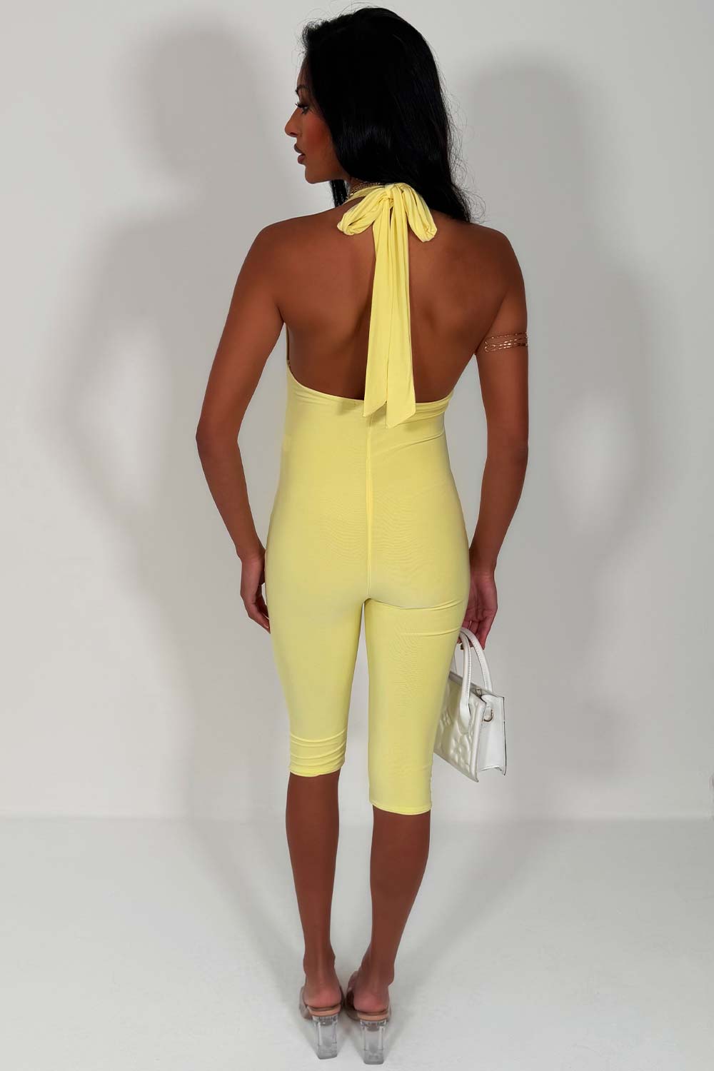 backless capri jumpsuit holiday festival outfit styledup