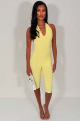 capri jumpsuit yellow styledup uk