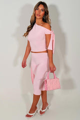 capri pants and asymmetric necklinecrop top two piece co ord set for going out party occasion outfit womens races ladies day outfit styledup 