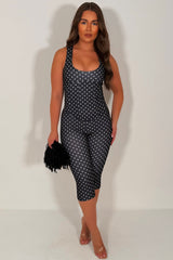 polka dot capri pants and corset tp two piece co ord set styledup