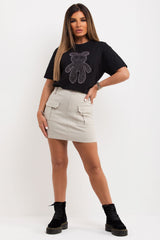 mini cargo skirt with pockets