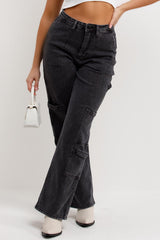 womens cargo jeans with pockets