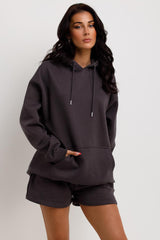 shorts and hoodie tracksuit womens loungewear co ord 