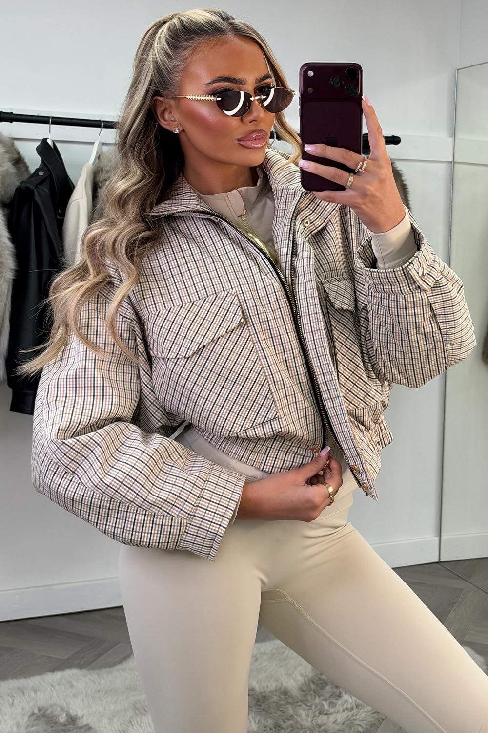 zara checked bomber jacket womens uk