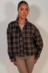 bomber jacket checked uk