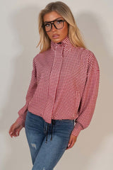 red checked jacket stradivarius uk