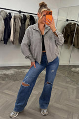 autumn womens jacket with long sleeves and high neck styledup uk