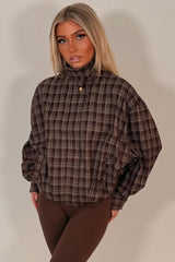 checked bomber jacket womens uk