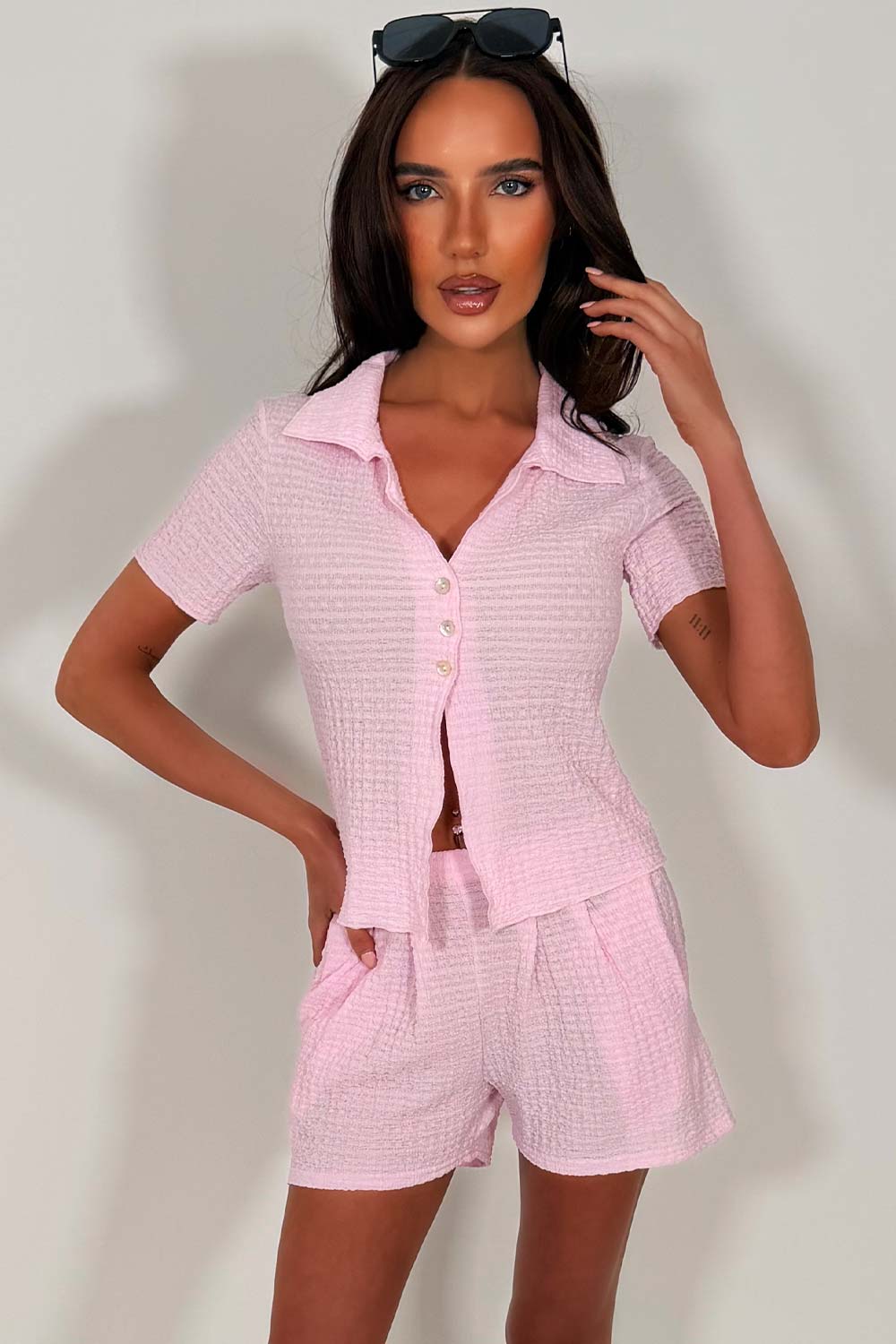 zara womens top and shorts matching summer holiday travel outfit styledup uk