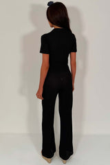 zara womens straight leg trousers and top two piece co ord set styledup uk