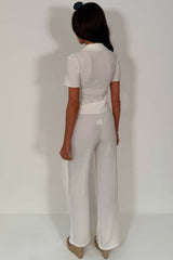 zara womens straight leg trousers and top two piece co ord set styledup uk