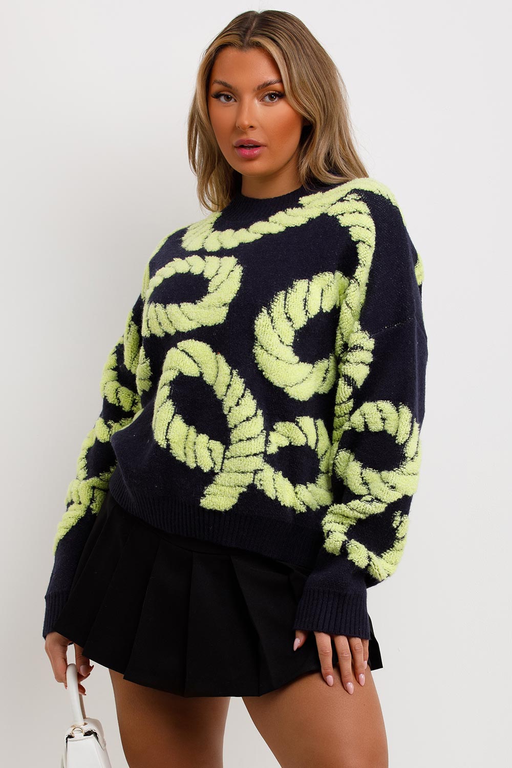 rope knit jumper womens