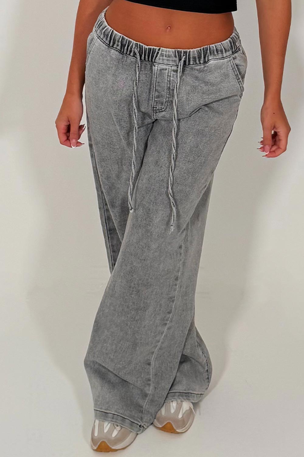 zara womens baggy jeans grey styledup 